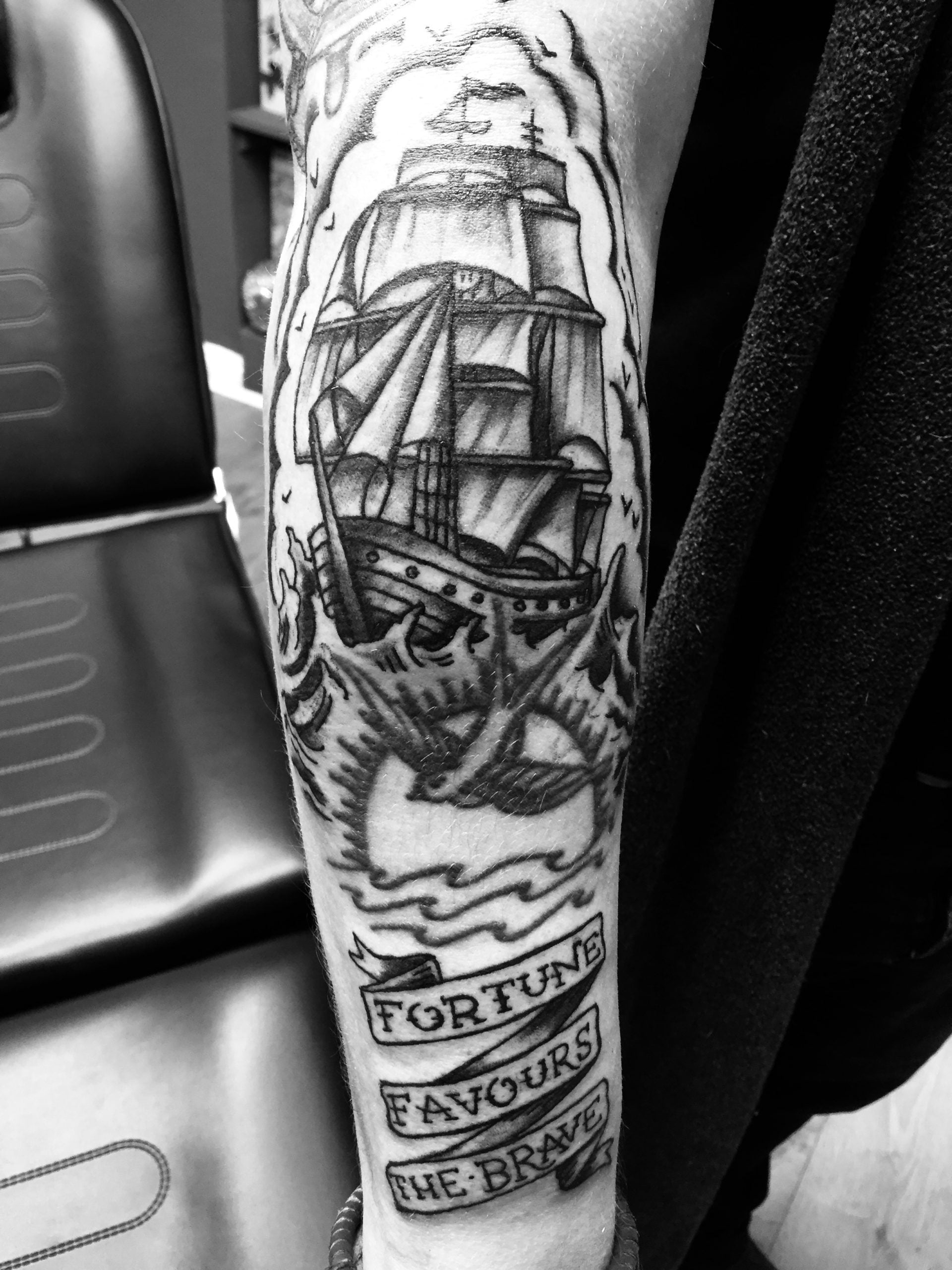 Custom Ship Tattoo Poole Dorset